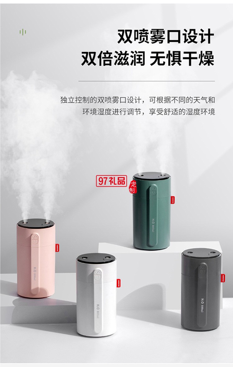 dolby定制智能小加濕器 雙噴大霧量智能顯屏手感應調(diào)節(jié)噴霧風扇